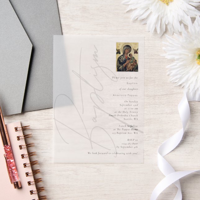 Minimalistische Taufe Christi griechisch-orthodox (Hochzeit)