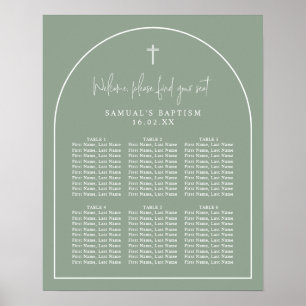 Minimalistische Taufkarte für die  Tauffläche des  Poster