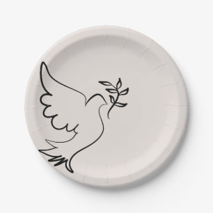 Minimalistische Taumelpapierplatte Pappteller
