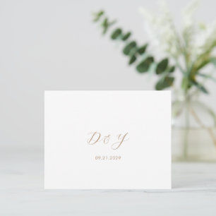 Minimalistische Taupe Moderne Hochzeit Dankeskarte