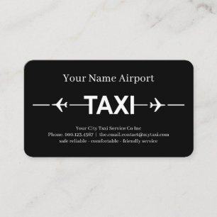 Minimalistische Taxi-Flugzeug-Start-und-Lande-Bahn Visitenkarte