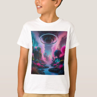 Minimalistische Technik für Cartoon im Shirt-Desig T-Shirt