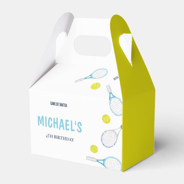 Minimalistische Tennis Gable Gevor Box Geschenkschachtel (Rückseite)