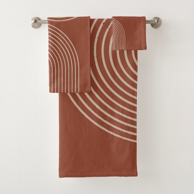 Minimalistische Terra-Cotta  Badhandtuch Set (Insitu)
