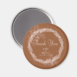 Minimalistische Terracotta boho Burnt Orange Hochz Magnet