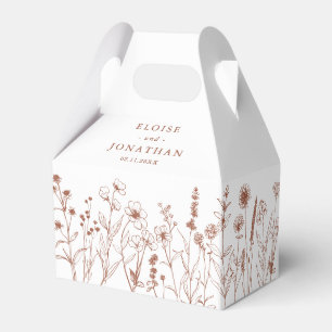 Minimalistische Terracotta floral danke Ihnen Hoch Geschenkschachtel