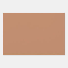 Minimalistische Terracotta solide braun erdig schl Geschenkpapier Set