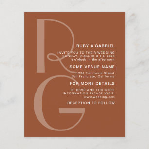 Minimalistische Terracotta Typografie  Flyer