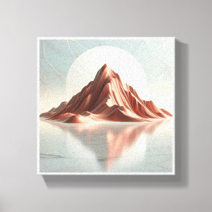 Minimalistische Terrakotta-Berg - Moderne Abstrakt Leinwanddruck