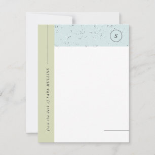 Minimalistische Terrazzo Monogram Stationery - Gre Ankündigung
