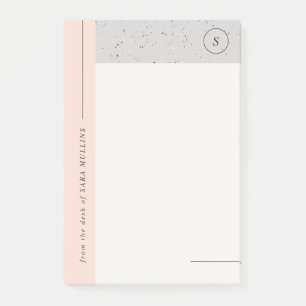 Minimalistische Terrazzo Monogramm Post - its - Gr Post-it Klebezettel