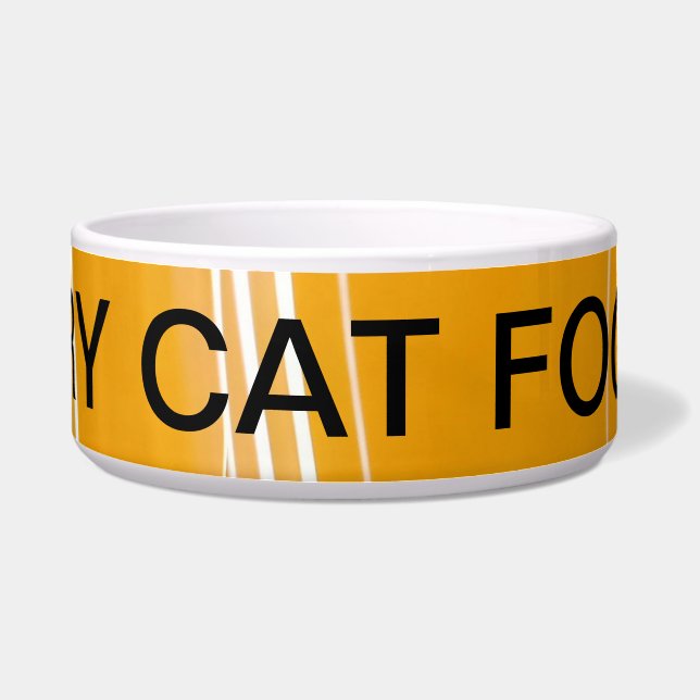 Minimalistische Textbox "DRUCKCAT-LEBENSMITTEL" Napf (Vorderseite)