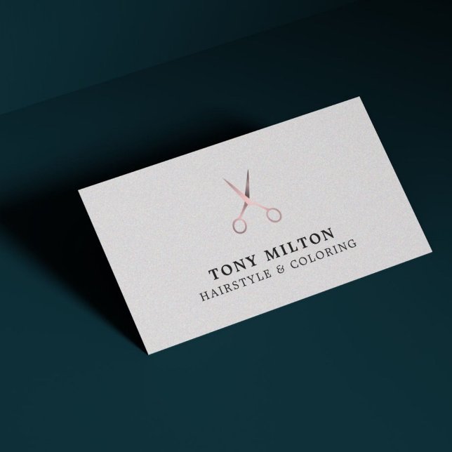 Minimalistische Textur Imitate Gold HairSalon Visitenkarte (Von Creator hochgeladen)