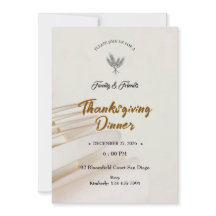Minimalistische Thanksgiving-Einladung
