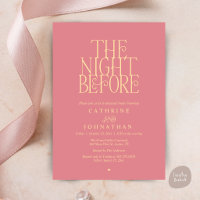 Minimalistische "The Night Before"-Probedinnerfeie