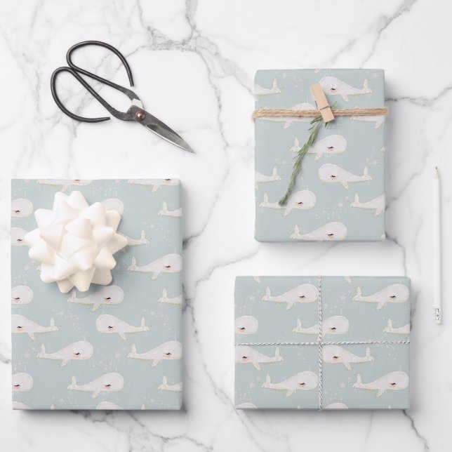 Minimalistische Tiere aus dem kleinen Walmeer Geschenkpapier Set (Vorderseite)
