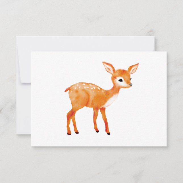 Minimalistische Tiernotecards Dankeskarte (Vorderseite)