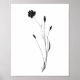 Minimalistische Tinte Blume Abstrakte Florenz Kuns Poster (Vorne)