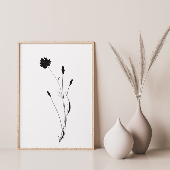 Minimalistische Tinte Blume Abstrakte Florenz Kuns Poster (Von Creator hochgeladen)