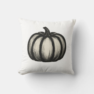 Minimalistische Tinte Pumpkin - Herbsternte Kunst Kissen