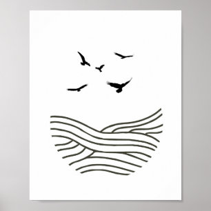 Minimalistische Tintenpatronen im Grünen Poster