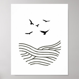 Minimalistische Tintenpatronen im Grünen Poster