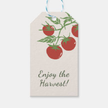 Minimalistische Tomaten-Botanik-Ernte Custom Rot
