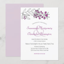 Minimalistische Top Border Berry Leaf Wedding