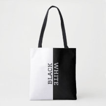 Minimalistische Tote Bag für Schwarz und Weiß