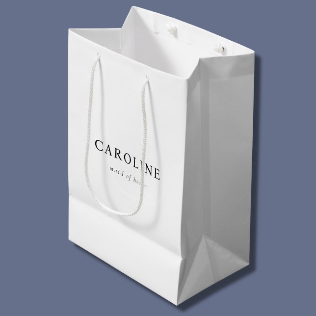 Minimalistische Trauzeugin Chic Mittlere Geschenktüte (Von Creator hochgeladen)