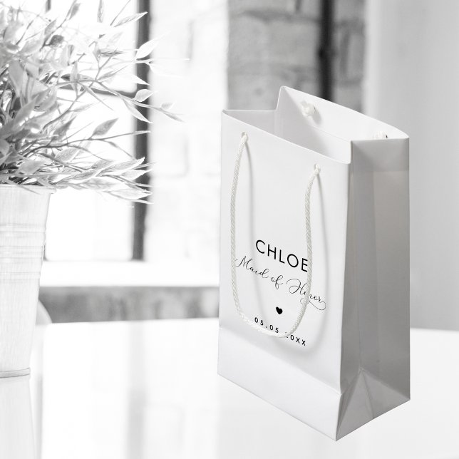 Minimalistische Trauzeugin für zartes Drehbuch und Kleine Geschenktüte (Von Creator hochgeladen)