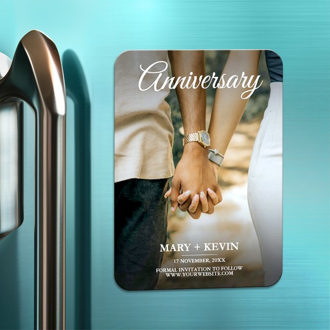 Minimalistische, trendige Ersetzung Foto Jubiläums Magnet (Von Creator hochgeladen)