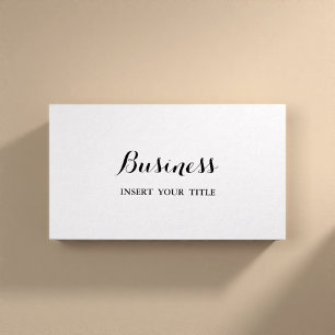 Minimalistische Trendy Elegante Kalligrafie Visitenkarte