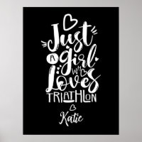 Minimalistische Triathlon-Motivations-Typografie
