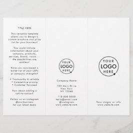 Minimalistische Trifold-Broschüre für Geschäftsleu