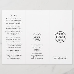 Minimalistische Trifold-Broschüre für Geschäftsleu