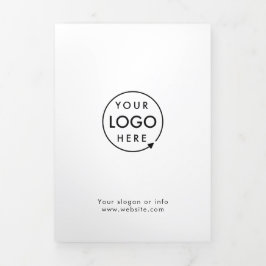 Minimalistische Trifold-Broschüre für Geschäftsleu Dreifach Gefaltete Karte