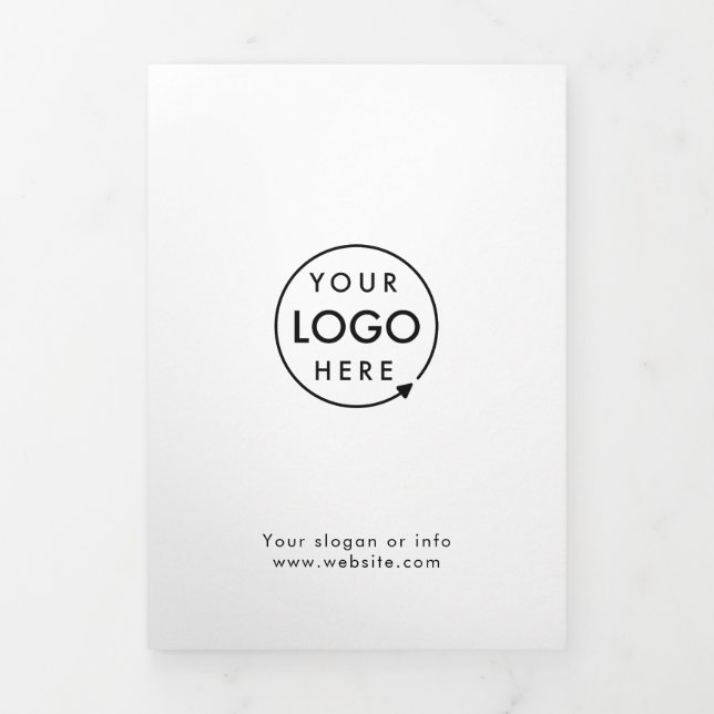 Minimalistische Trifold-Broschüre für Geschäftsleu Dreifach Gefaltete Karte (Cover)