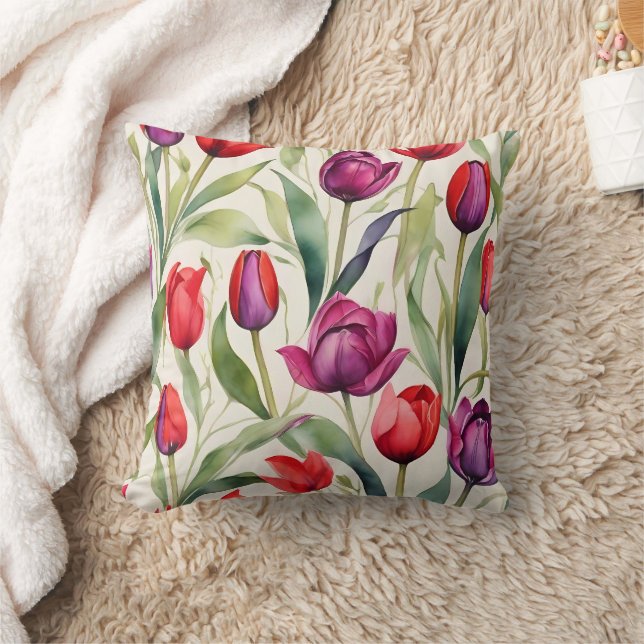 Minimalistische Tulips Kissen (Decke)