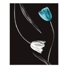 Minimalistische Tulpenblume Fotodruck