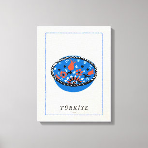 Minimalistische türkische İznik-Schalen-Kunst - Le Leinwanddruck