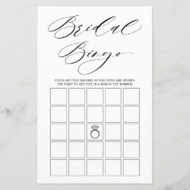 Minimalistische Typografie Brautparty Bingo Game