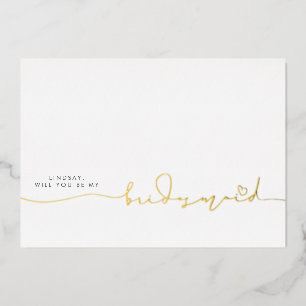 Minimalistische Typografie Editable Colors Bridesm Folieneinladung
