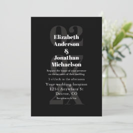 Minimalistische Typografie Einladung