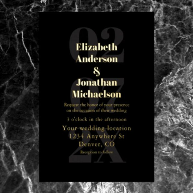 Minimalistische Typografie Folieneinladung (Von Creator hochgeladen)