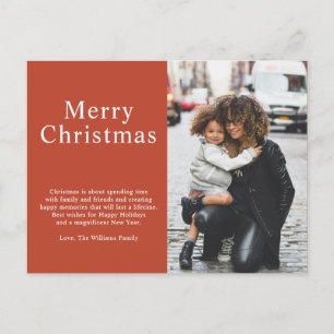 Minimalistische Typografie Foto Frohe Weihnachtsko Feiertagspostkarte