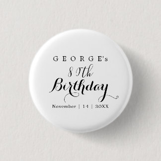 Minimalistische Typografie Geburtstagsgestaltung Button