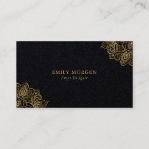Minimalistische Typografie Gold Tribal Paisley Acc Visitenkarte