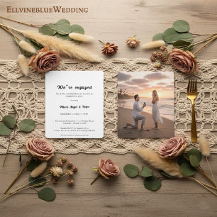 Minimalistische Typografie-Hochzeitskarte mit Foto Einladung