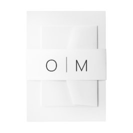 Minimalistische Typografie Hochzeitsschick Schwarz Einladungsbanderole